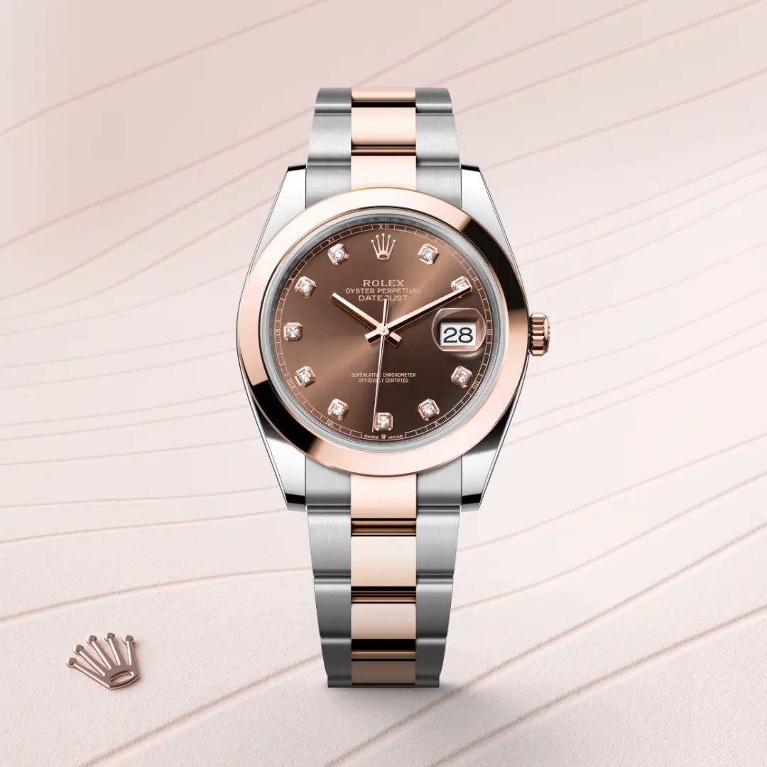 Rolex Datejust 41 in Everose Rolesor - combination of Oystersteel and Everose gold M126301-0003 at Boutique Rolex Genève