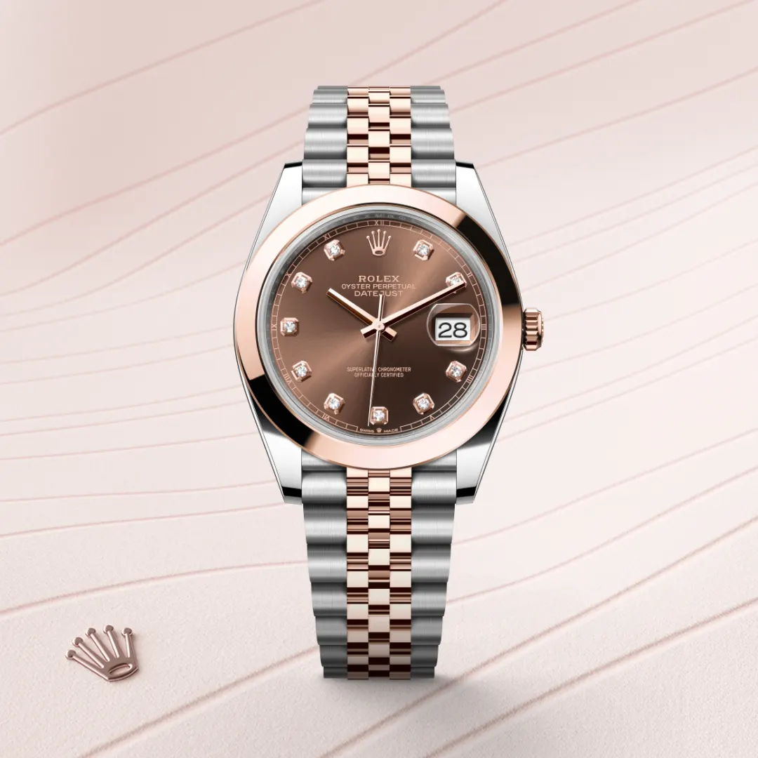 Rolex Datejust 41 en Rolesor Everose – combinaison d’acier Oystersteel et d’or Everose M126301-0004 chez Lombard Joaillier