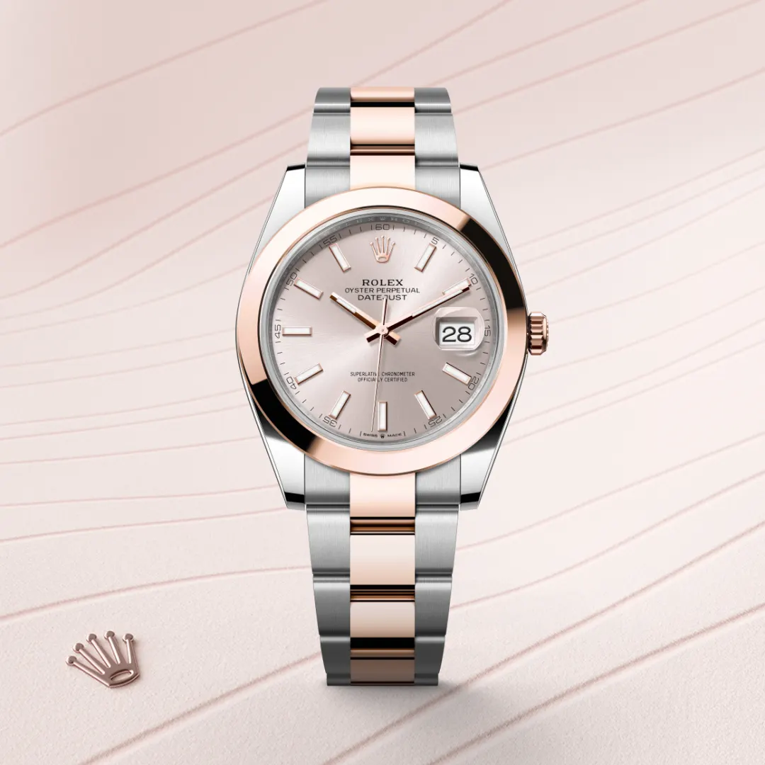 Rolex Datejust 41 en Rolesor Everose – combinaison d’acier Oystersteel et d’or Everose M126301-0009 chez Bijouterie Mornier