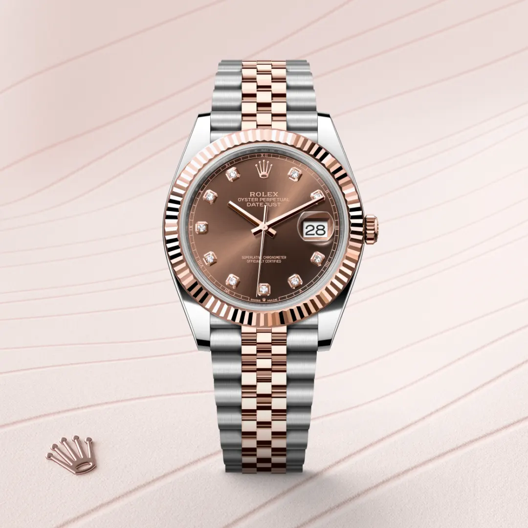 Rolex Datejust 41 en Rolesor Everose – combinaison d’acier Oystersteel et d’or Everose M126331-0004 chez Raynal