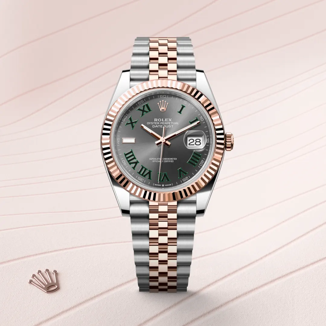 Rolex Datejust 41 en Rolesor Everose – combinaison d’acier Oystersteel et d’or Everose M126331-0016 chez Hardy