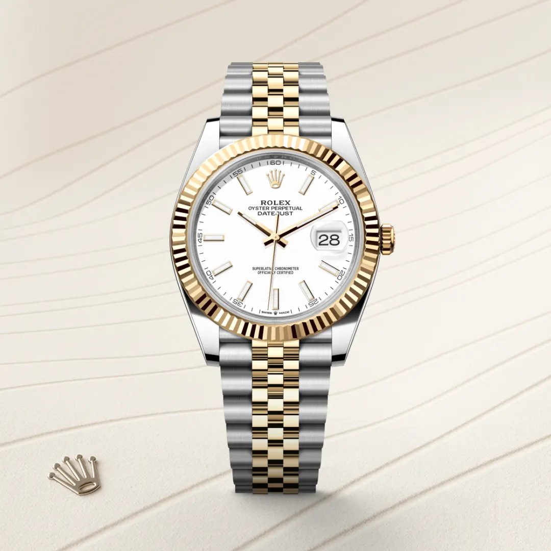 Rolex Datejust 41 en Rolesor jaune – combinaison d’acier Oystersteel et d’or jaune M126333-0016 chez Ferret