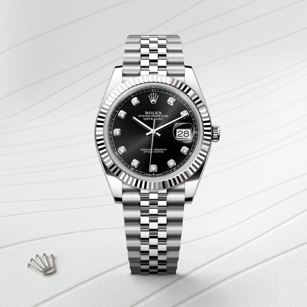 Rolex Datejust 41 en Rolesor gris – combinaison d’acier Oystersteel et d’or gris M126334-0012 chez Maison Prieur