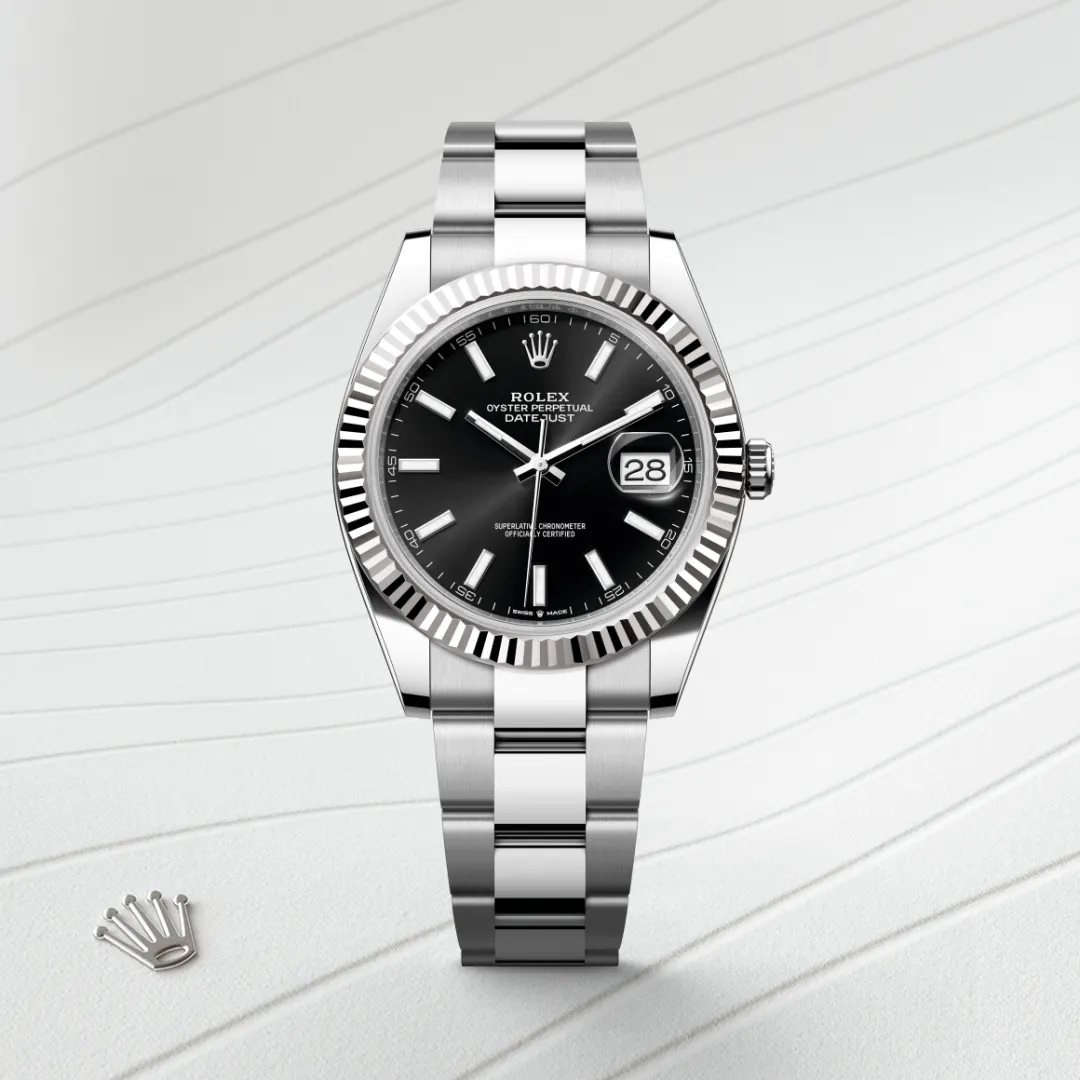 Rolex Datejust 41 en Rolesor gris – combinaison d’acier Oystersteel et d’or gris M126334-0017 chez Ferret