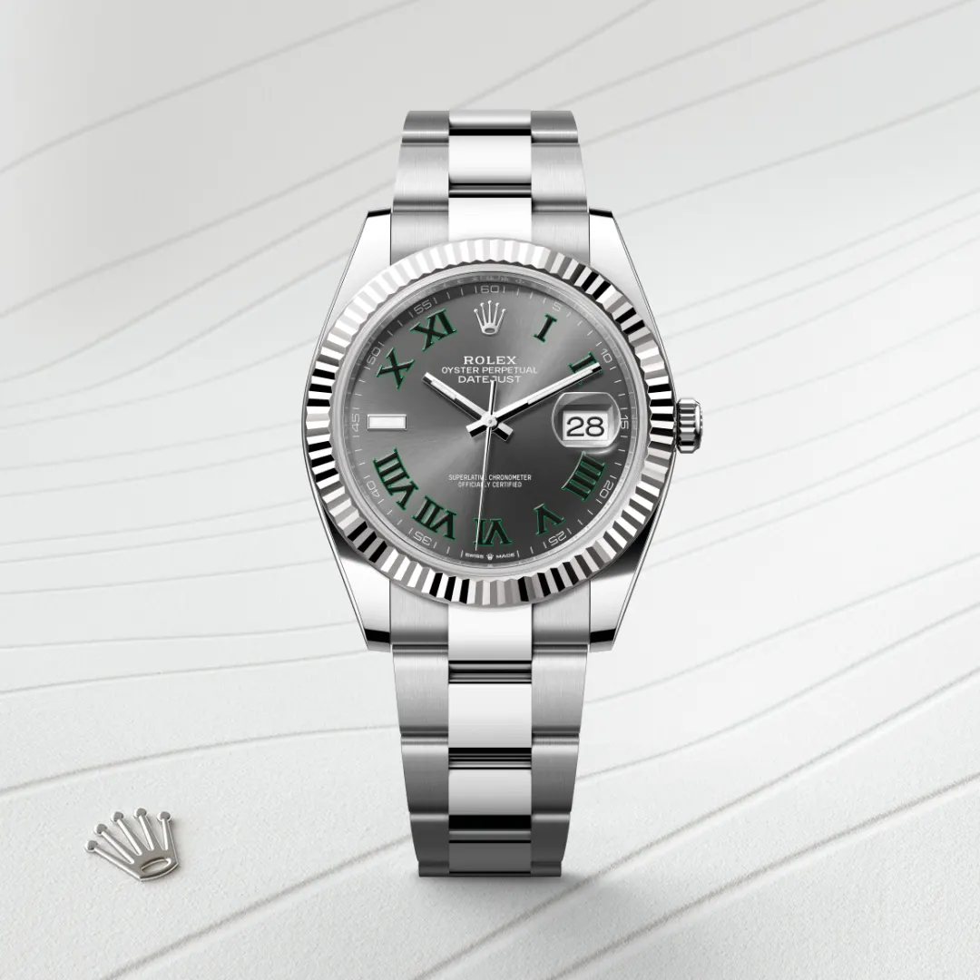 Rolex Datejust 41 in White Rolesor - combination of Oystersteel and white gold M126334-0021 at Lassaussois