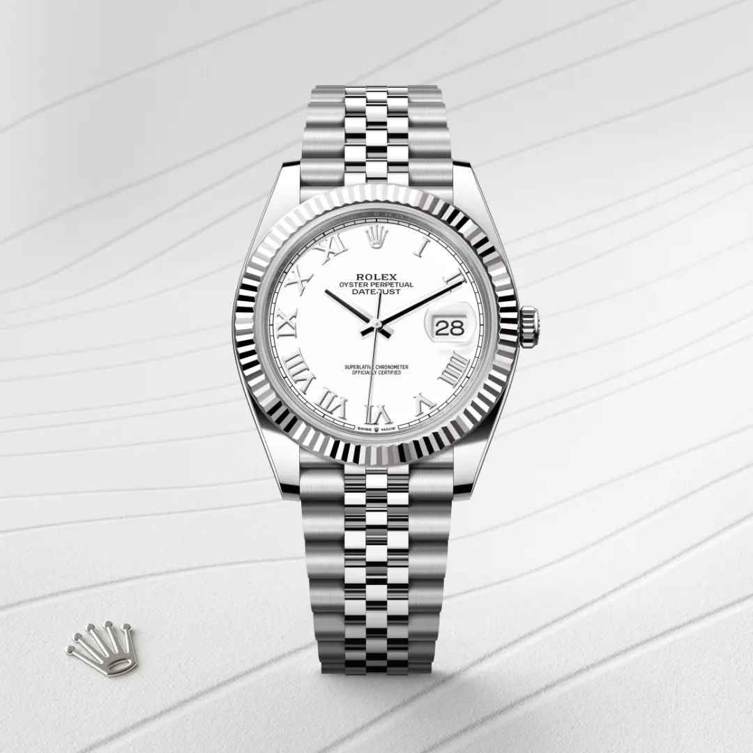 Rolex Datejust 41 en Rolesor gris – combinaison d’acier Oystersteel et d’or gris M126334-0024 chez Veron Roques
