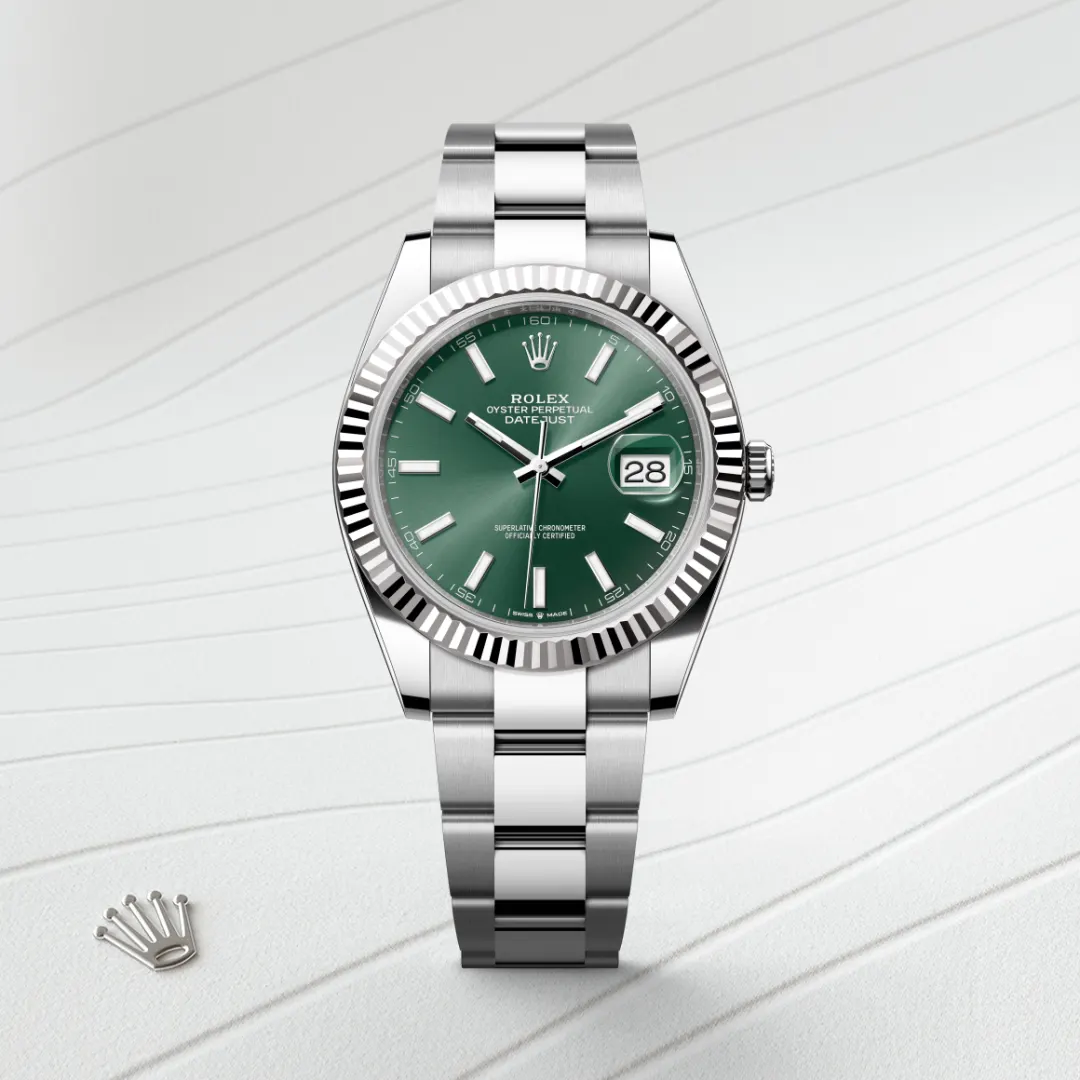 Rolex Datejust 41 en Rolesor gris – combinaison d’acier Oystersteel et d’or gris M126334-0027 chez Lombard Joaillier