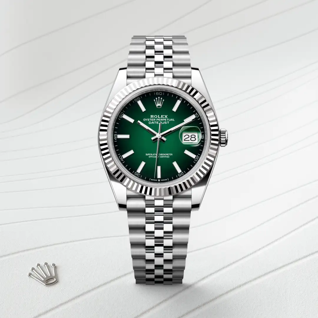 Rolex Datejust 41 in White Rolesor - combination of Oystersteel and white gold M126334-0034 at Boutique Rolex Genève
