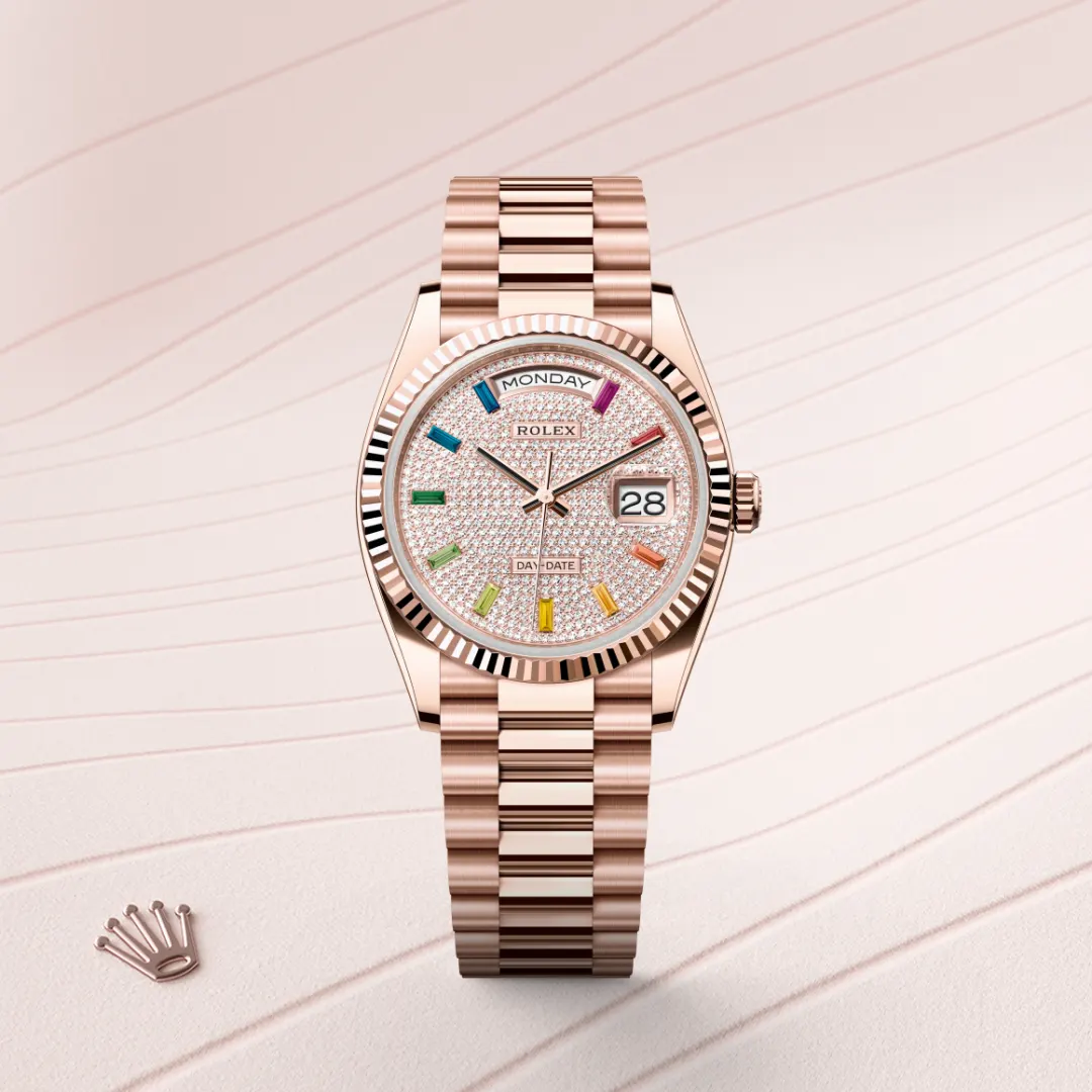 Rolex Day-Date 36 en Or Everose 18 ct M128235-0039 chez Raynal