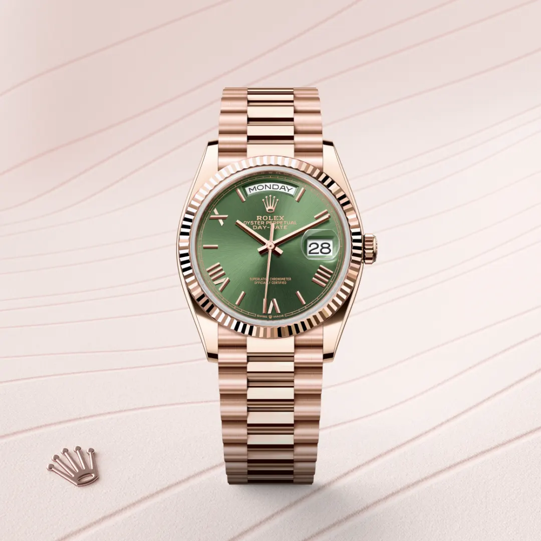 Rolex Day-Date 36 en Or Everose 18 ct M128235-0089 chez Hall of Time