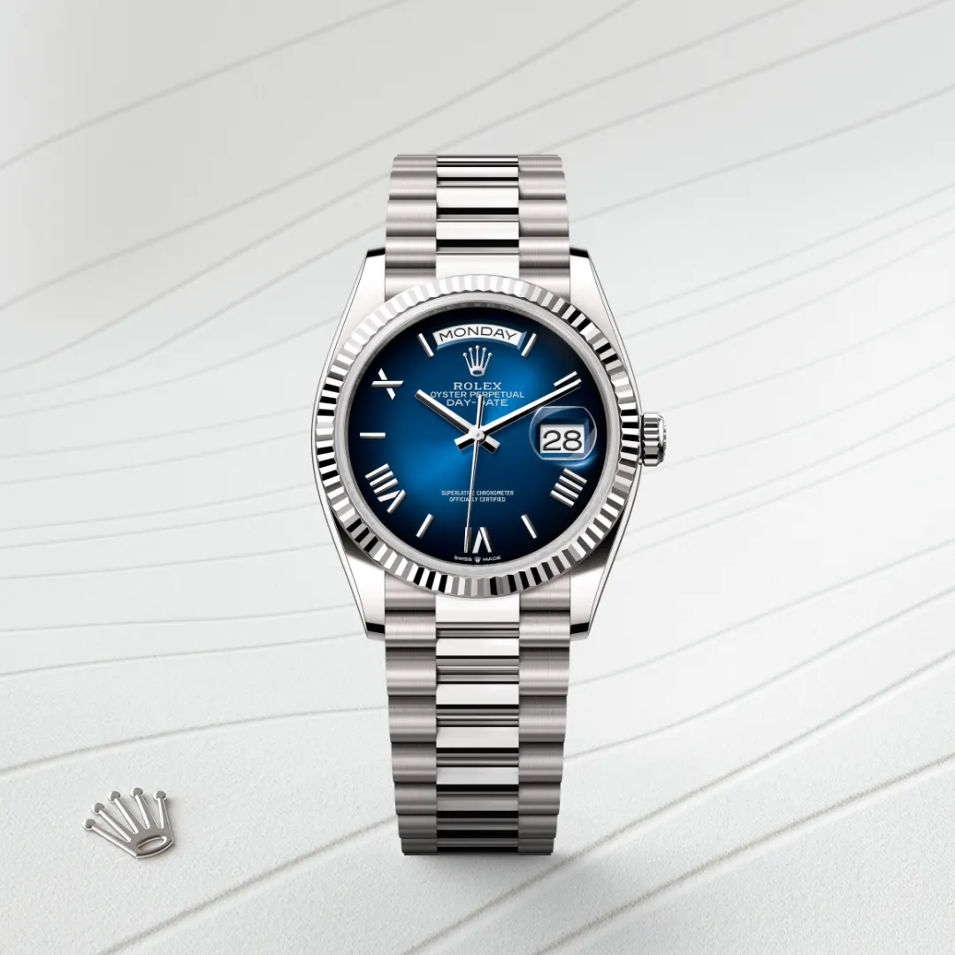 Rolex Day-Date 36 en Or gris 18 ct M128239-0063 chez Dorise Joaillier
