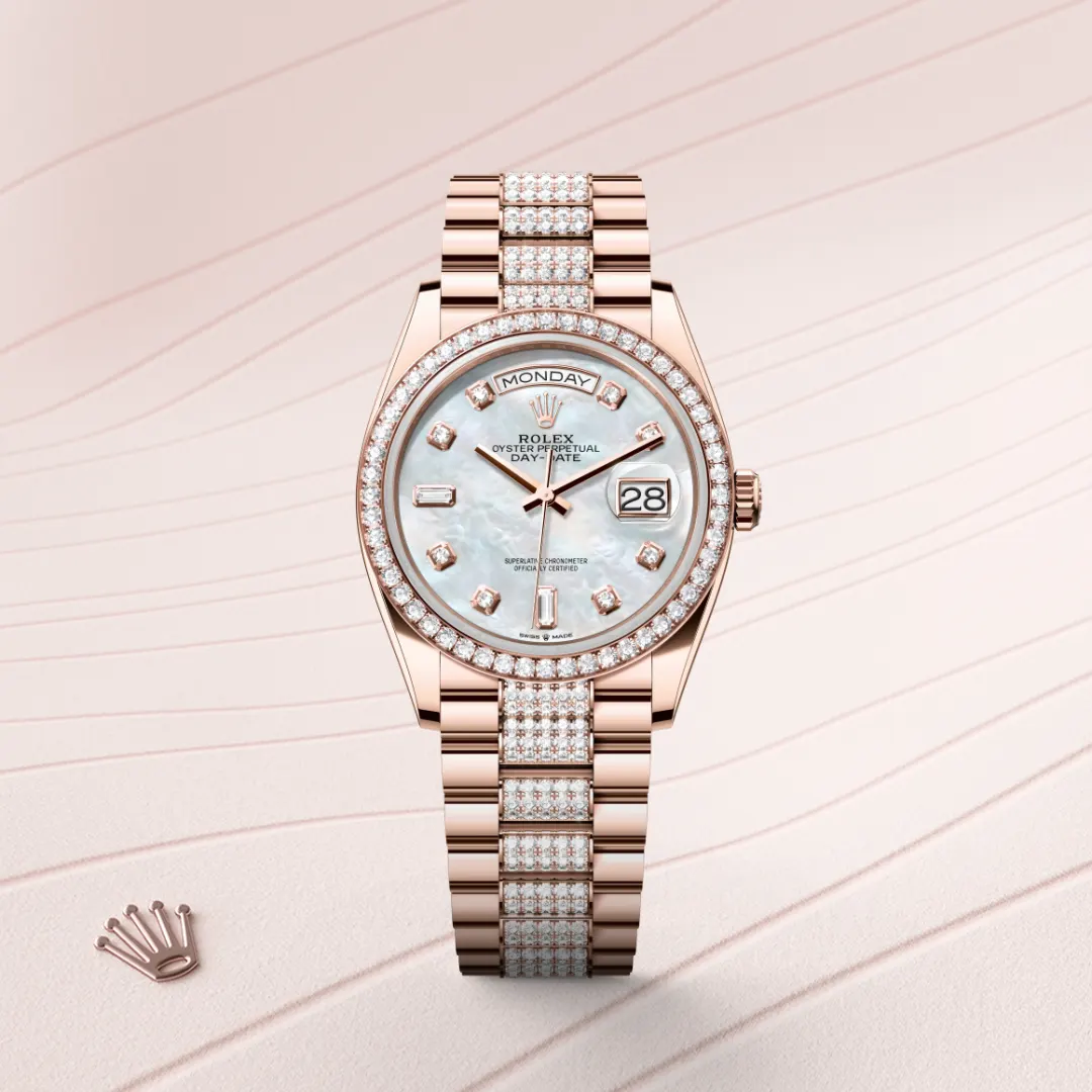 Rolex Day-Date 36 en Or Everose 18 ct M128345RBR-0030 chez Maison Prieur