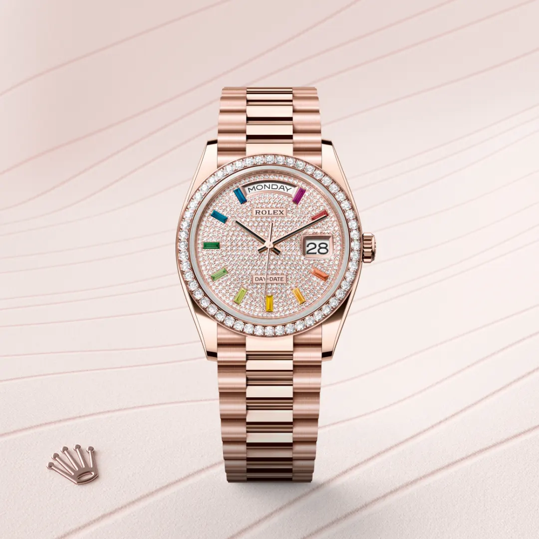 Rolex Day-Date 36 en Or Everose 18 ct M128345RBR-0042 chez Raynal
