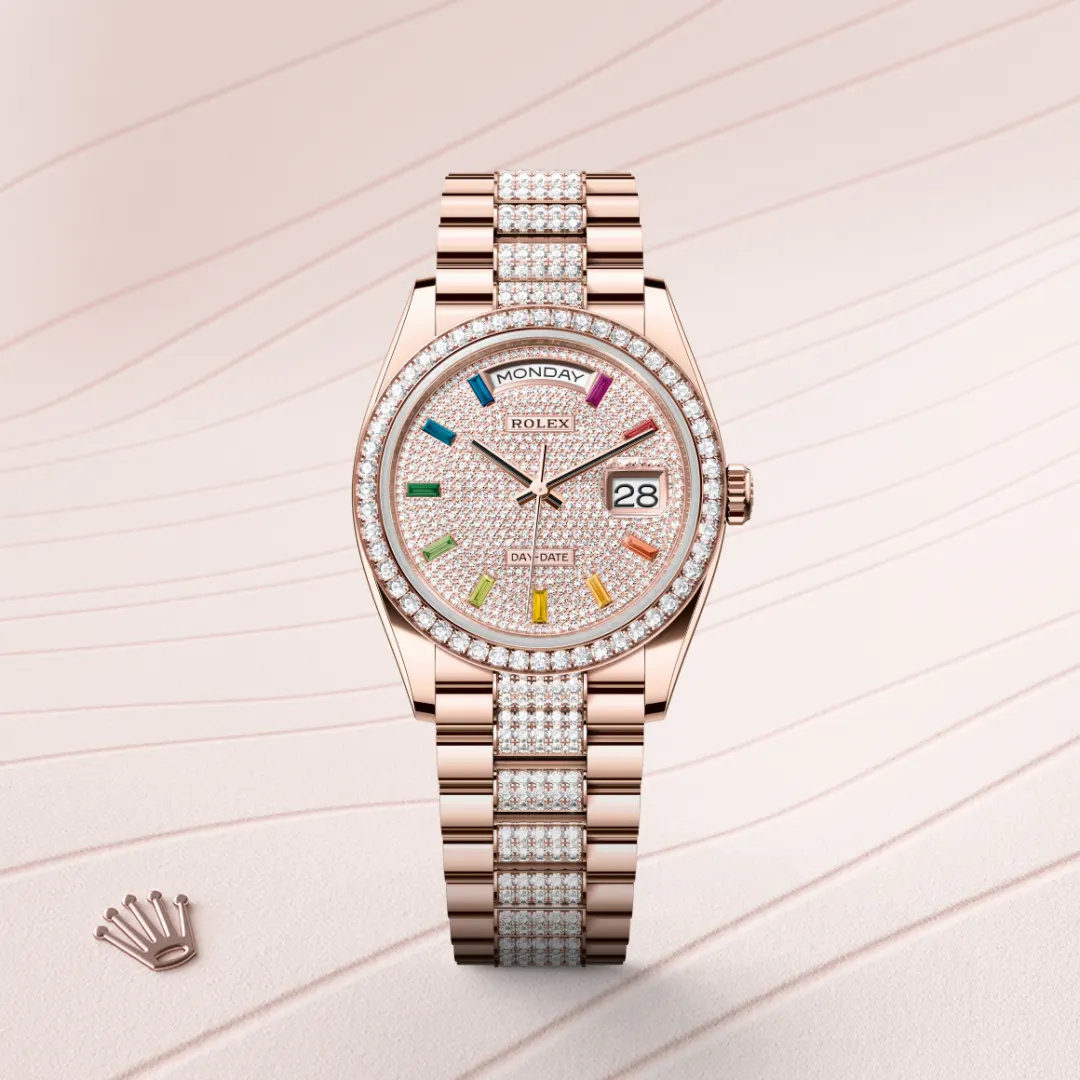 Rolex Day-Date 36 en Or Everose 18 ct M128345RBR-0043 chez Raynal