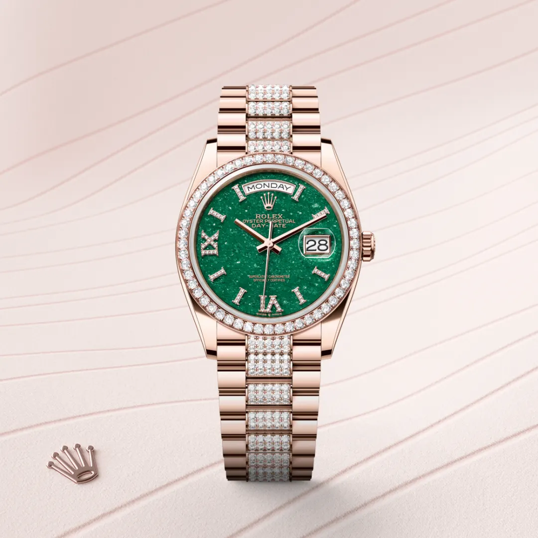 Rolex Day-Date 36 en Or Everose 18 ct M128345RBR-0069 chez Raynal
