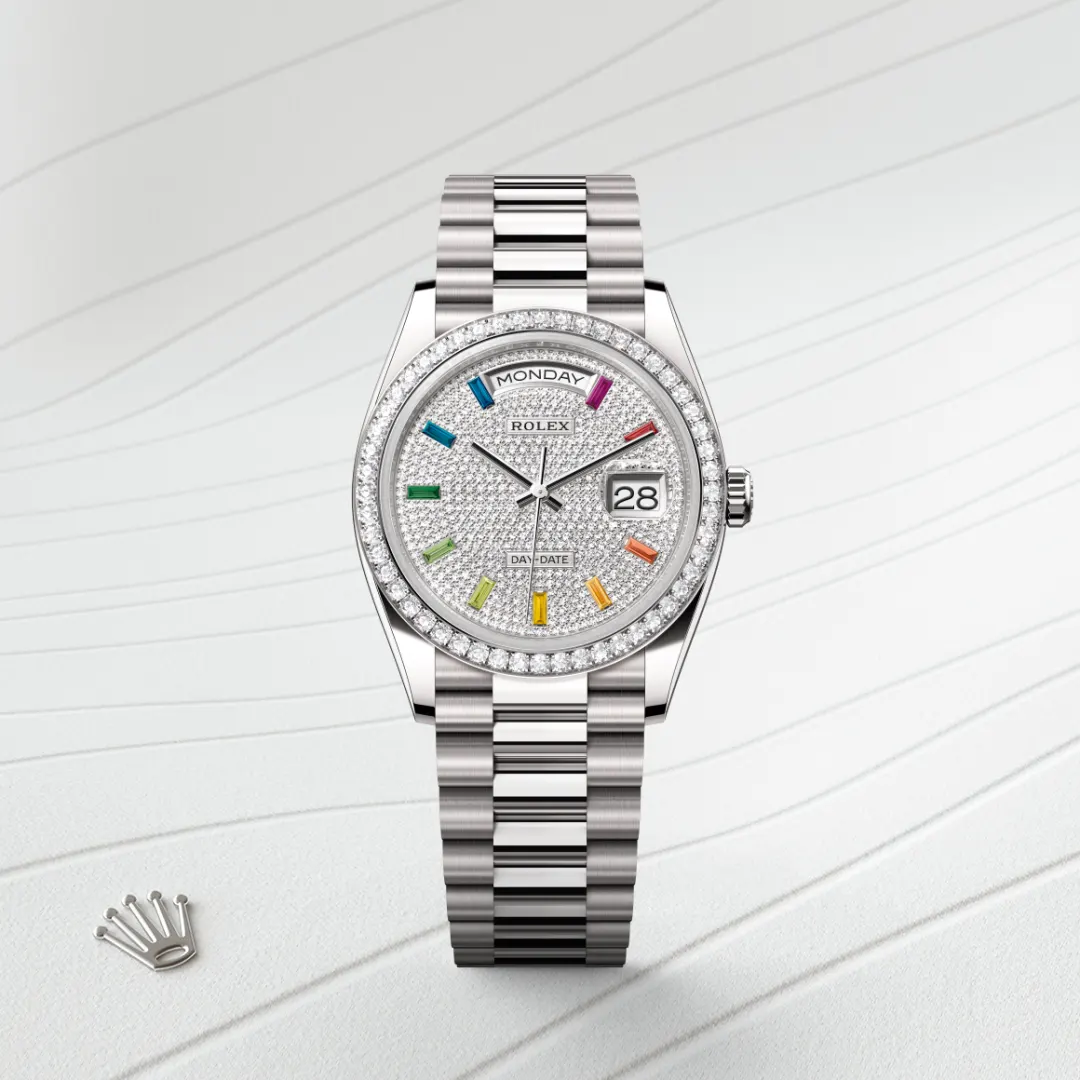 Rolex Day-Date 36 en Or gris 18 ct M128349RBR-0006 chez Dubail