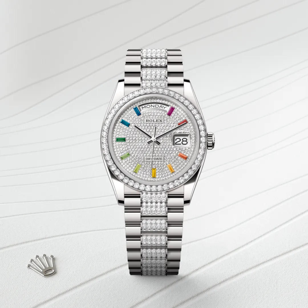 Rolex Day-Date 36 en Or gris 18 ct M128349RBR-0012 chez Raynal