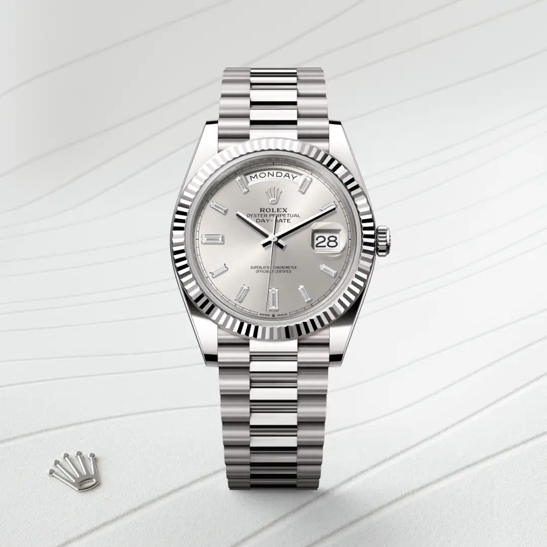 Rolex Day-Date 40 in 18 ct white gold M228239-0003 at Van Deijl