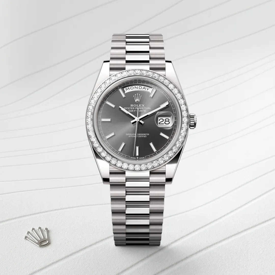 Rolex Day-Date 40 en Or gris 18 ct M228349RBR-0041 chez Dubail