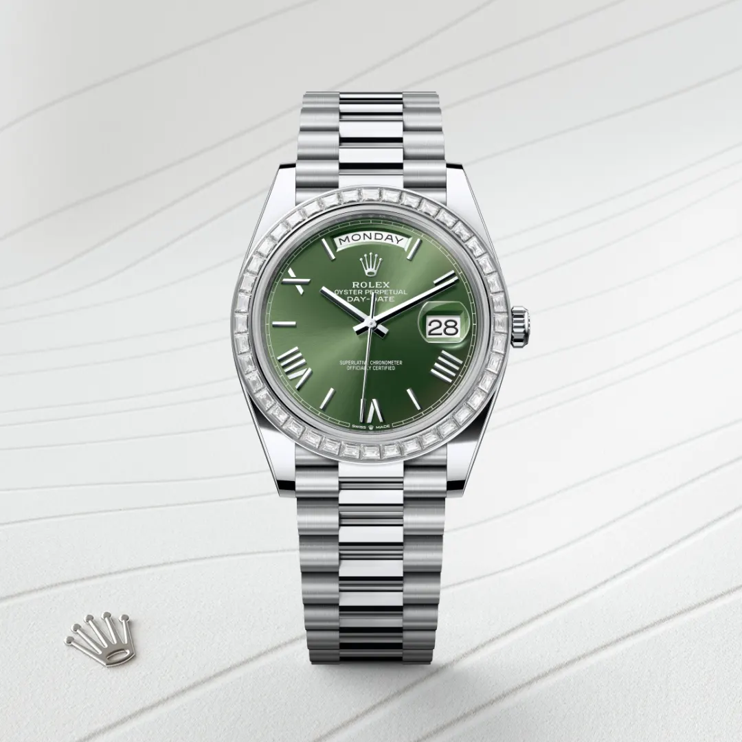 Rolex Day-Date 40 en Platine M228396TBR-0020 chez Dubail