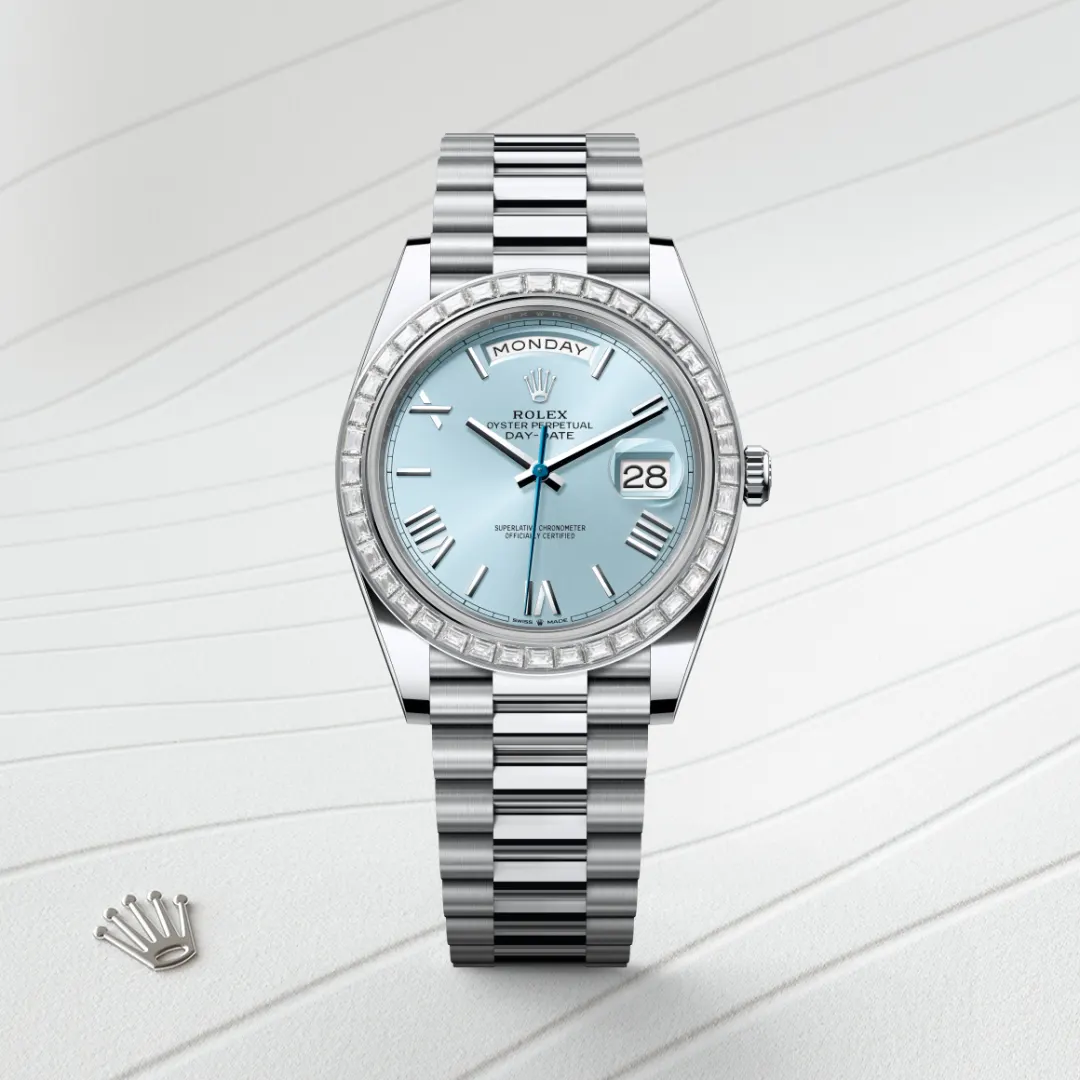 Rolex Day-Date 40 en Platine M228396TBR-0030 chez Maison Prieur