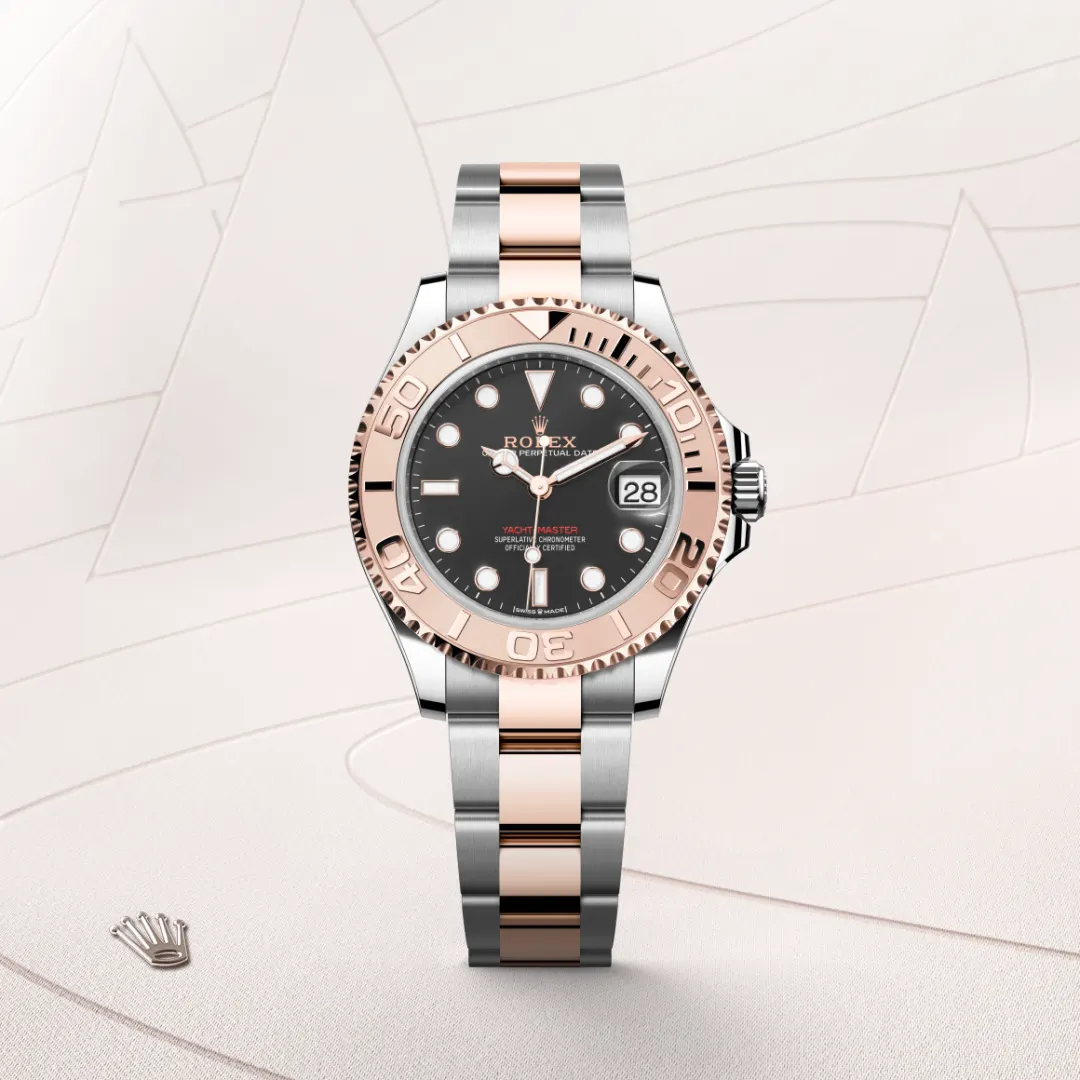 Rolex Yacht-Master 37 en Rolesor Everose – combinaison d’acier Oystersteel et d’or Everose M268621-0004 chez Hardy