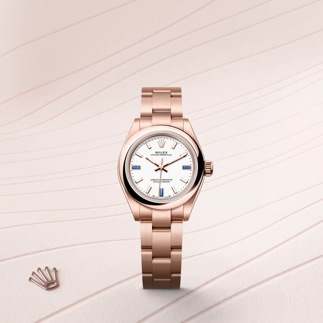 Rolex Oyster Perpetual 28 in 18 ct Everose gold M276205-0002 at Boutique Rolex Genève