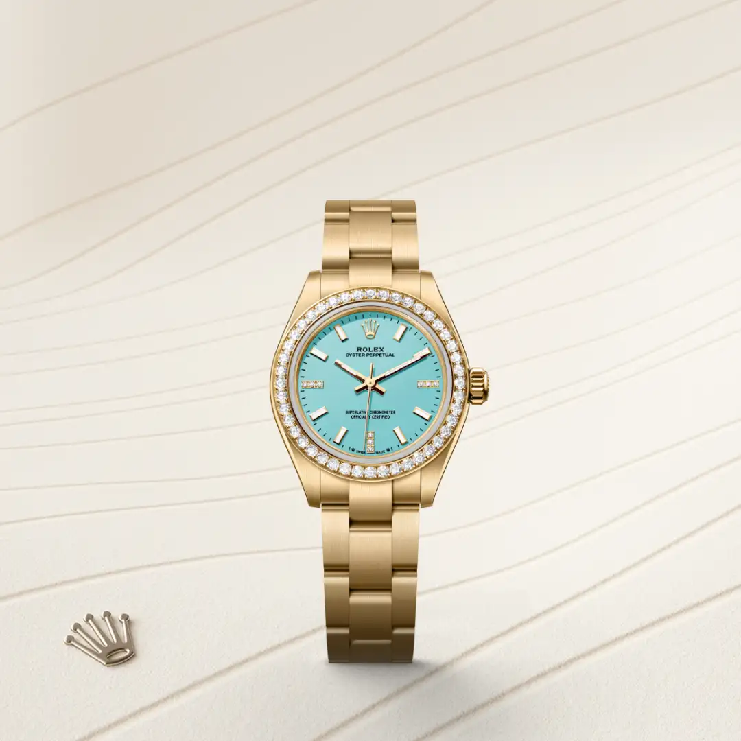 Rolex Oyster Perpetual 28 in 18 ct yellow gold M276248RBR-0001 at Boutique Rolex Genève