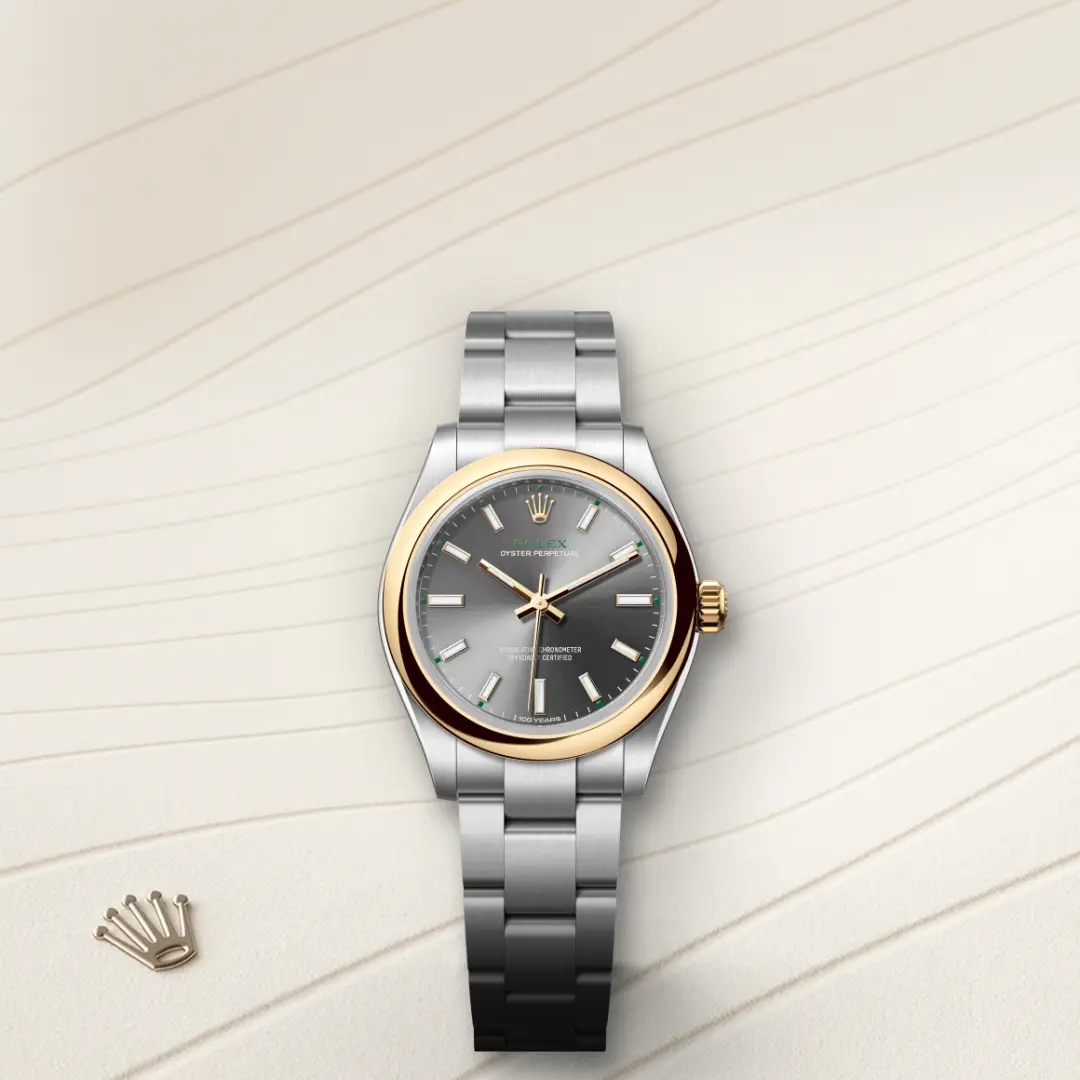 Rolex Oyster Perpetual 31 in Yellow Rolesor - combination of Oystersteel and yellow gold M277203-0001 at Boutique Rolex Genève