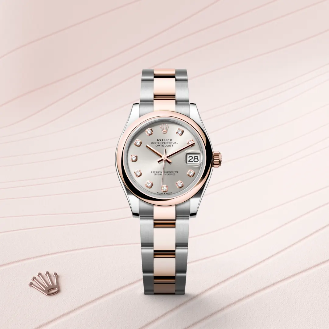 Rolex Datejust 31 en Rolesor Everose – combinaison d’acier Oystersteel et d’or Everose M278241-0015 chez Maison Prieur