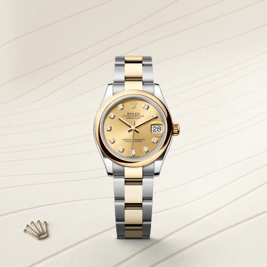 Rolex Datejust 31 in Yellow Rolesor - combination of Oystersteel and yellow gold M278243-0025 at Shemer Jewellers
