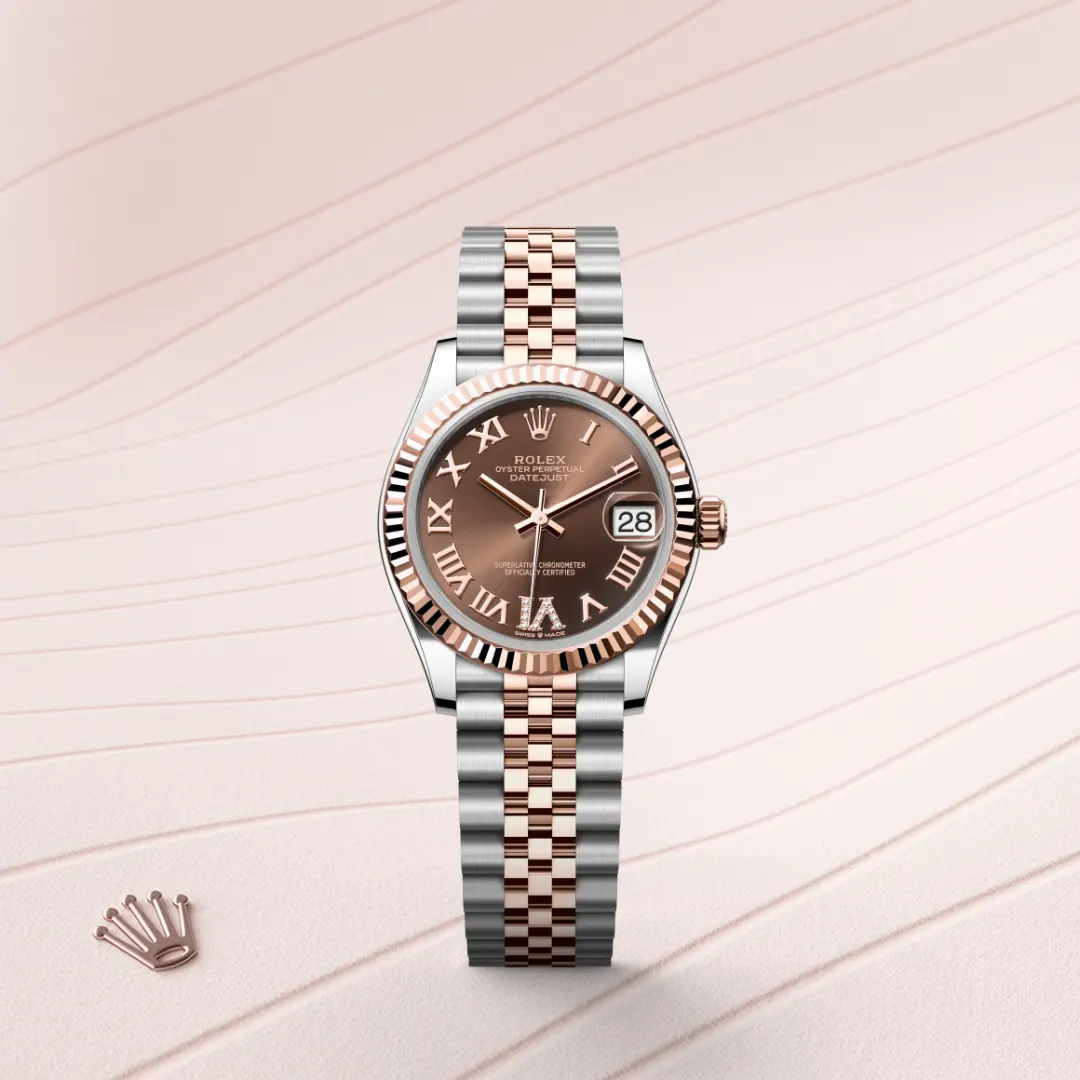 Rolex Datejust 31 en Rolesor Everose – combinaison d’acier Oystersteel et d’or Everose M278271-0004 chez Hardy