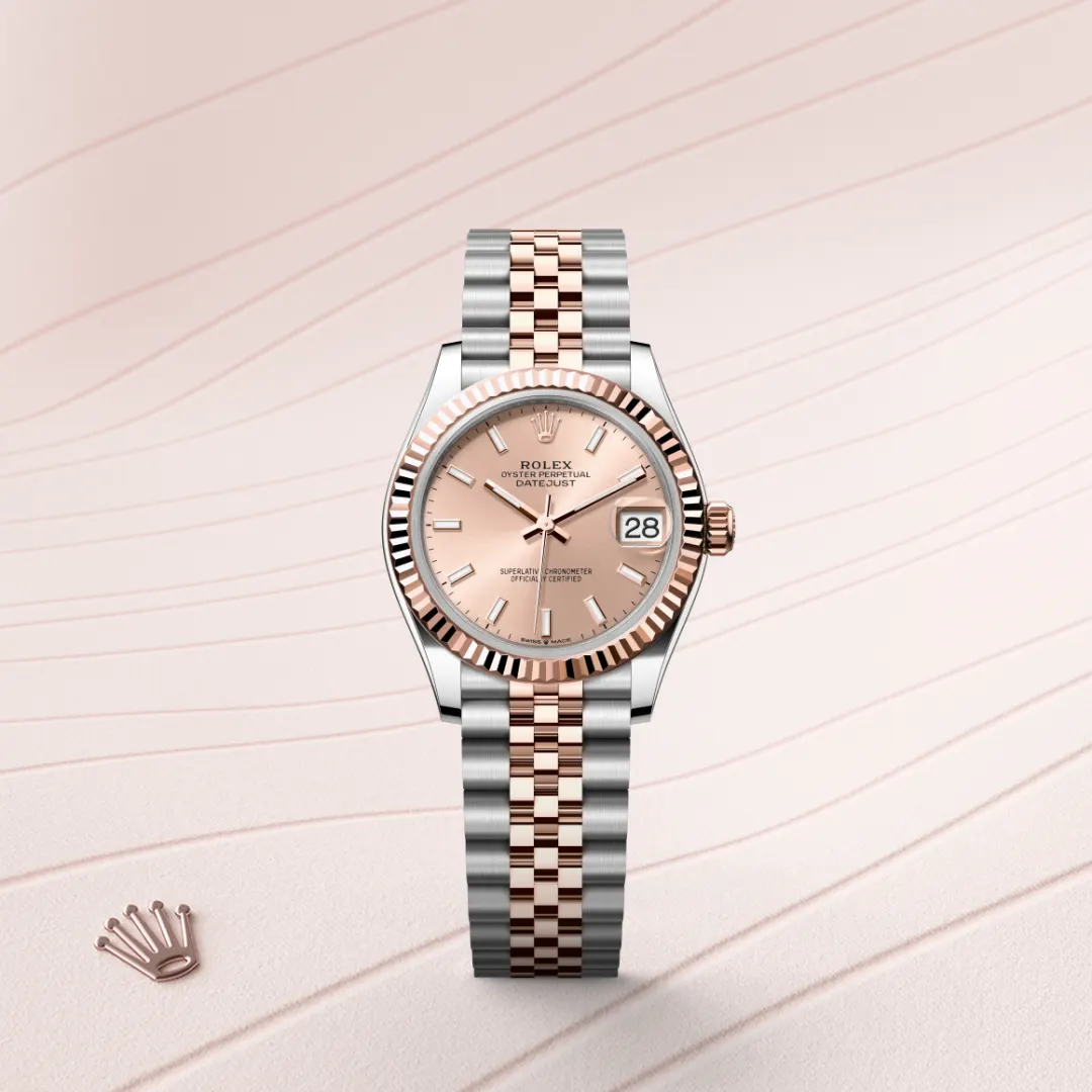 Rolex Datejust 31 en Rolesor Everose – combinaison d’acier Oystersteel et d’or Everose M278271-0010 chez Veron Roques
