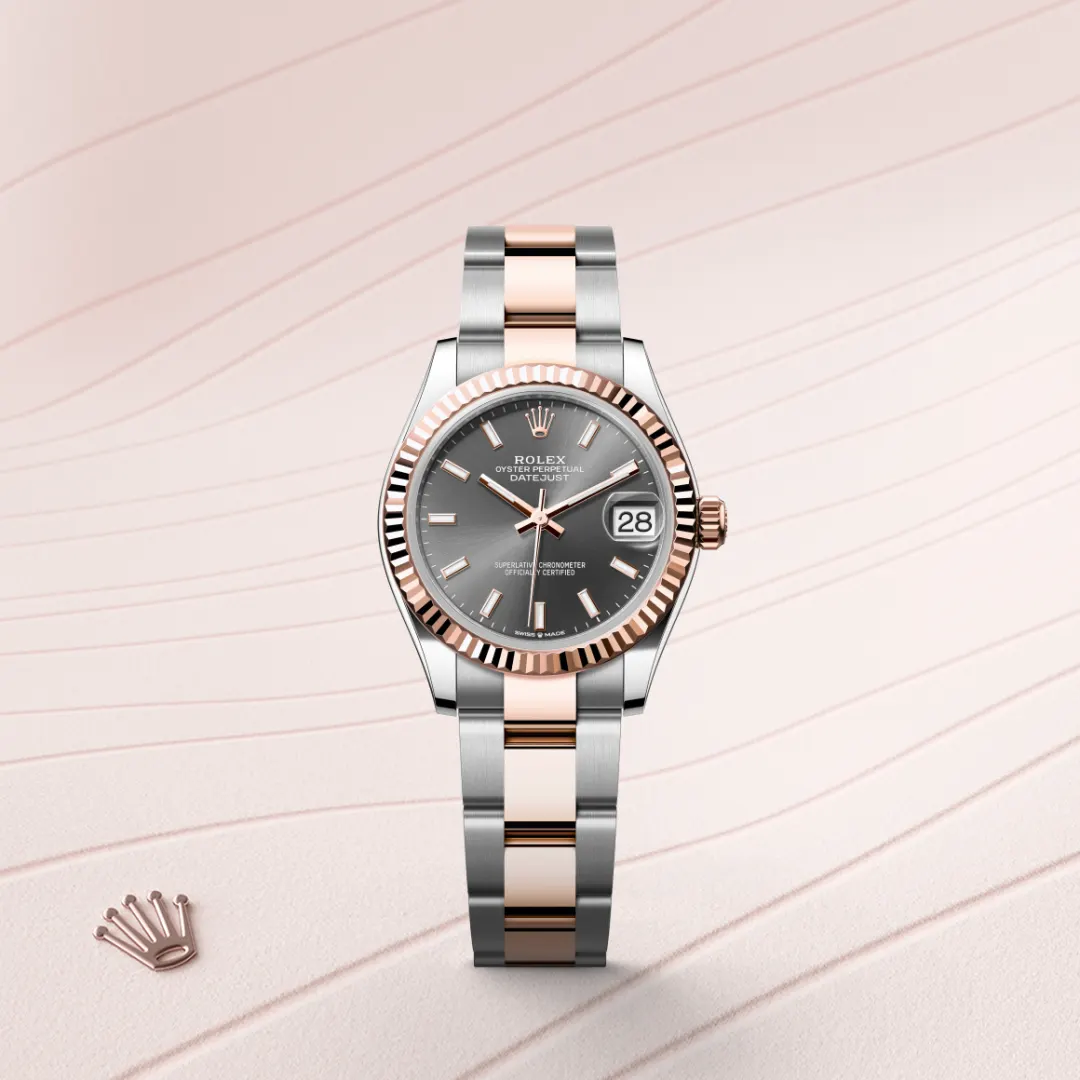 Rolex Datejust 31 en Rolesor Everose – combinaison d’acier Oystersteel et d’or Everose M278271-0017 chez Raynal