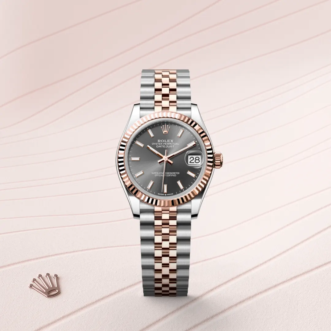Rolex Datejust 31 en Rolesor Everose – combinaison d’acier Oystersteel et d’or Everose M278271-0018 chez Bijouterie Mornier