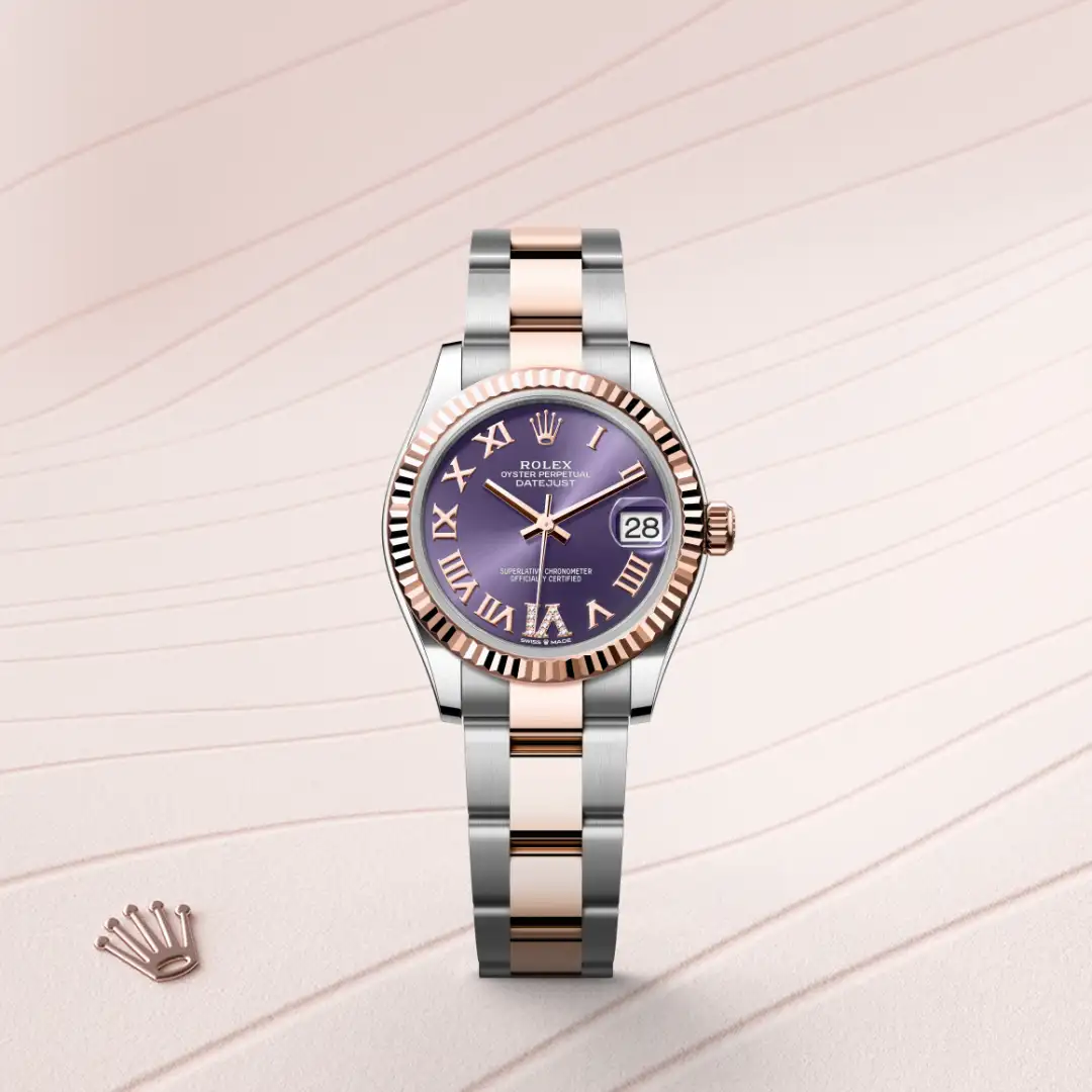 Rolex Datejust 31 in Everose Rolesor - combination of Oystersteel and Everose gold M278271-0019 at Boutique Rolex Genève