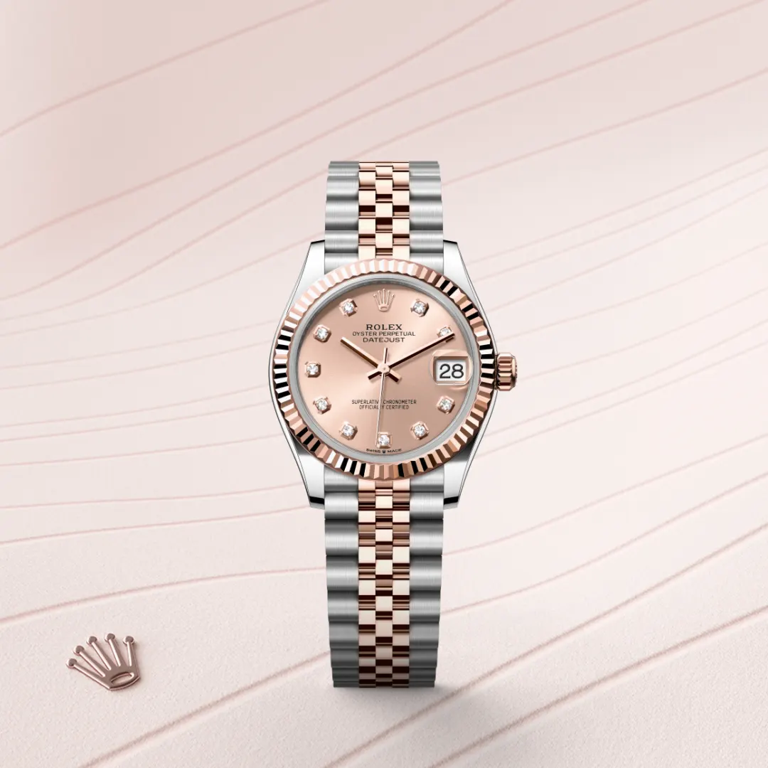 Rolex Datejust 31 en Rolesor Everose – combinaison d’acier Oystersteel et d’or Everose M278271-0024 chez Hardy