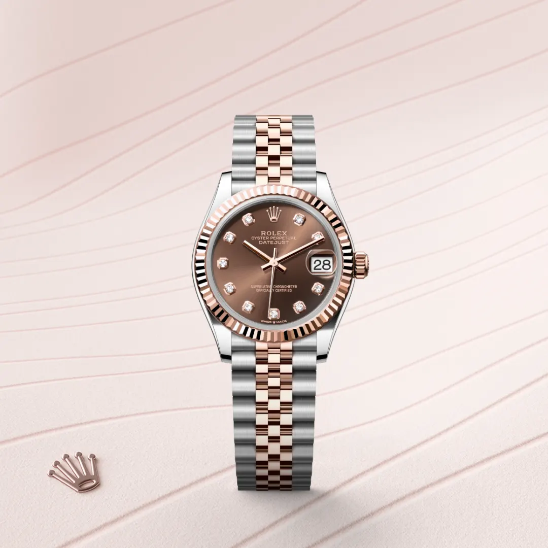 Rolex Datejust 31 en Rolesor Everose – combinaison d’acier Oystersteel et d’or Everose M278271-0028 chez Raynal