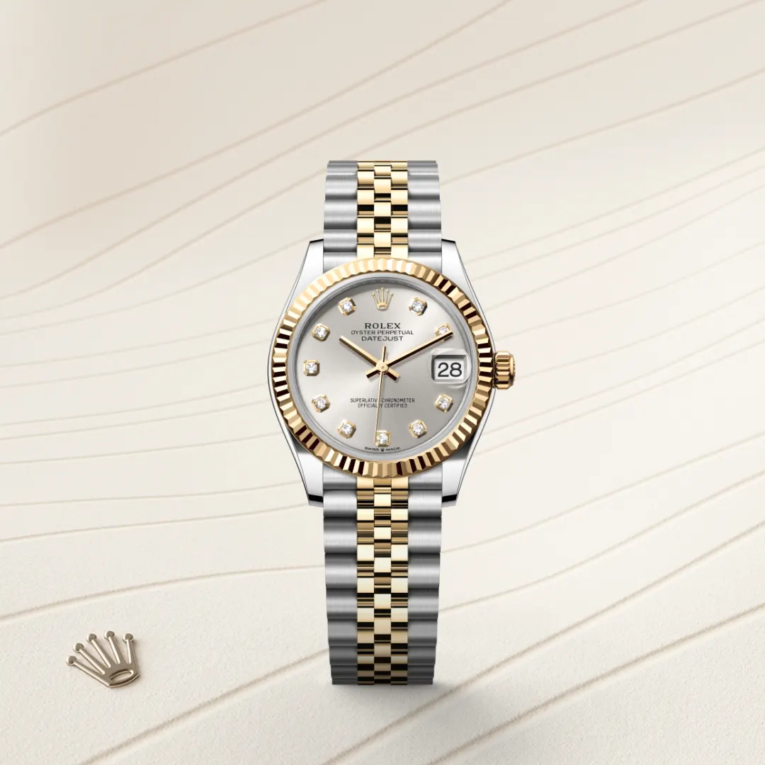 Rolex Datejust 31 en Rolesor jaune – combinaison d’acier Oystersteel et d’or jaune M278273-0020 chez Hardy