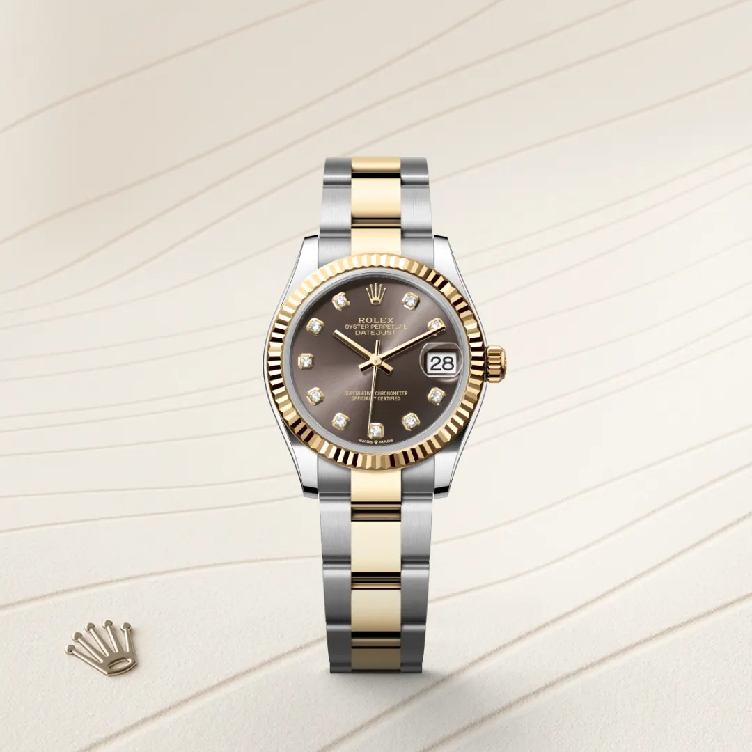 Rolex Datejust 31 en Rolesor jaune – combinaison d’acier Oystersteel et d’or jaune M278273-0021 chez Veron Roques