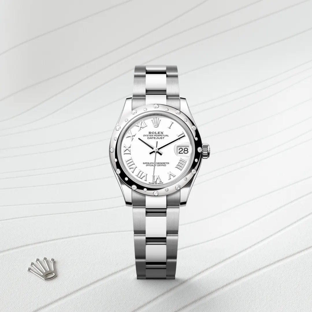 Rolex Datejust 31 en Rolesor gris – combinaison d’acier Oystersteel et d’or gris M278344RBR-0011 chez Dubail