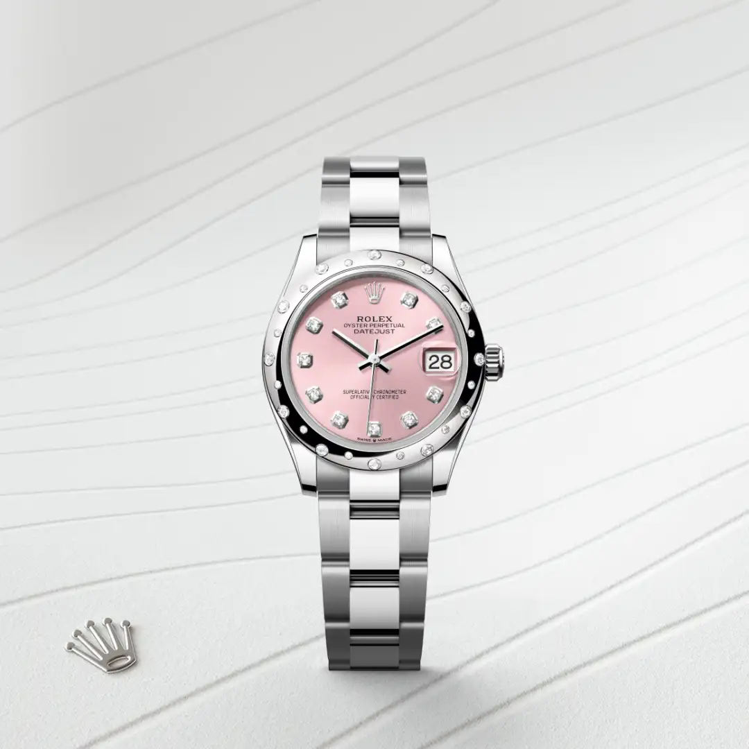 Rolex Datejust 31 in White Rolesor - combination of Oystersteel and white gold M278344RBR-0033 at Shemer Jewellers