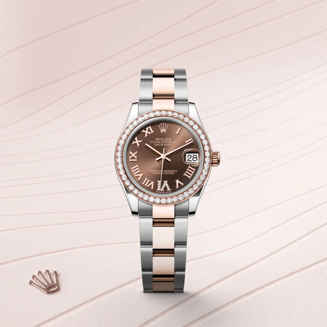 Rolex Datejust 31 en Rolesor Everose – combinaison d’acier Oystersteel et d’or Everose M278381RBR-0005 chez Maison Prieur