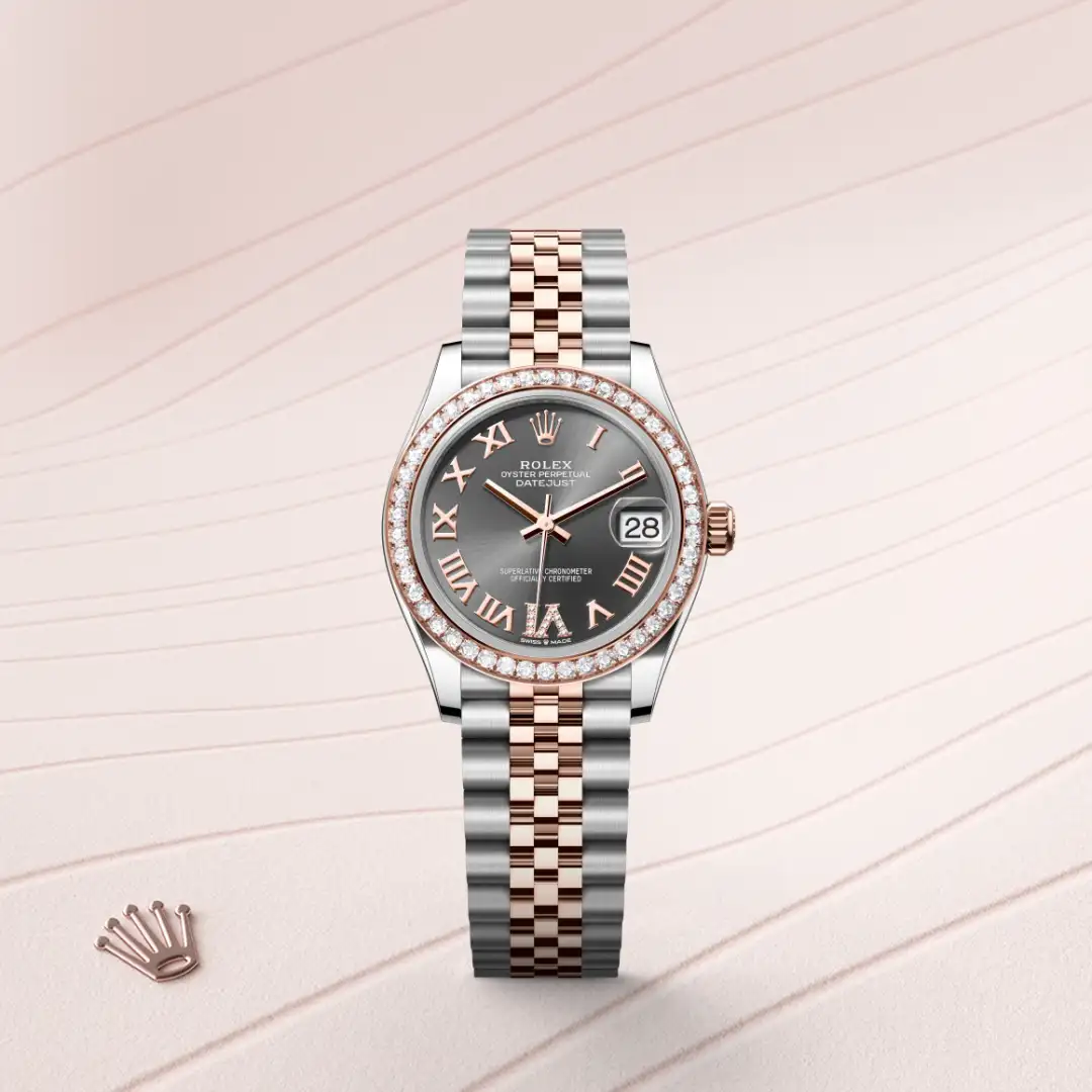 Rolex Datejust 31 en Rolesor Everose – combinaison d’acier Oystersteel et d’or Everose M278381RBR-0030 chez Boutique Rolex Genève