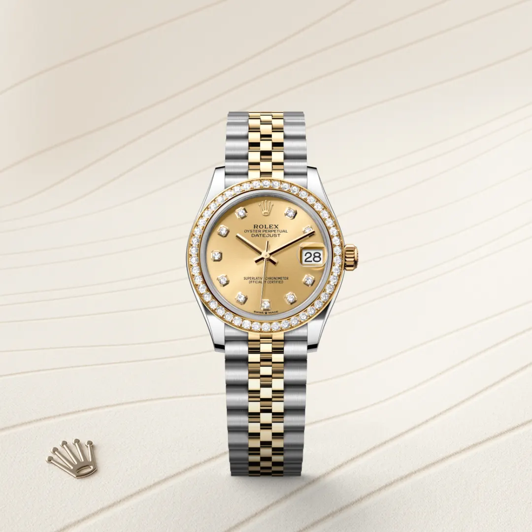 Rolex Datejust 31 en Rolesor jaune – combinaison d’acier Oystersteel et d’or jaune M278383RBR-0026 chez Maison Prieur