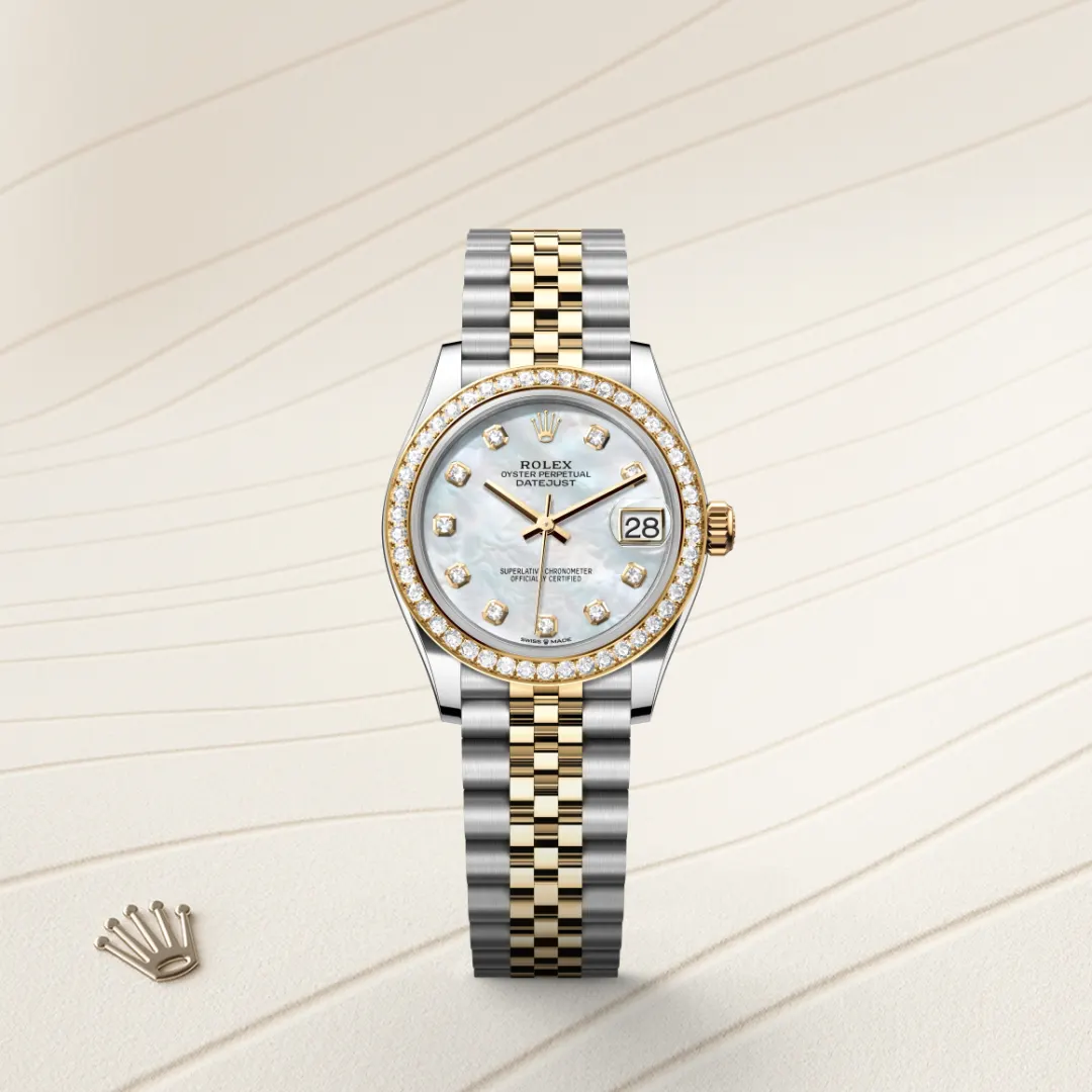 Rolex Datejust 31 en Rolesor jaune – combinaison d’acier Oystersteel et d’or jaune M278383RBR-0028 chez Bijouterie Mornier