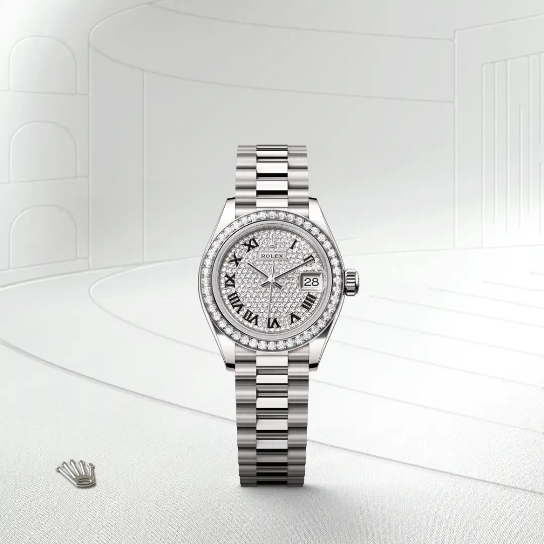 Rolex Lady-Datejust in 18 ct white gold M279139RBR-0014 at Boutique Rolex Genève