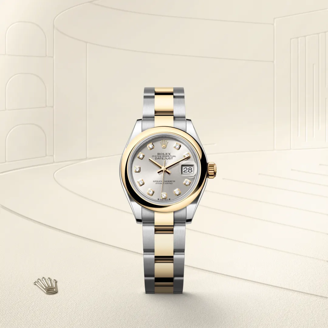 Rolex Lady-Datejust en Rolesor jaune – combinaison d’acier Oystersteel et d’or jaune M279163-0008 chez Maison Prieur