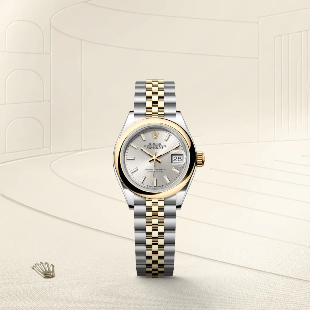 Rolex Lady-Datejust en Rolesor jaune – combinaison d’acier Oystersteel et d’or jaune M279163-0019 chez Maison Prieur