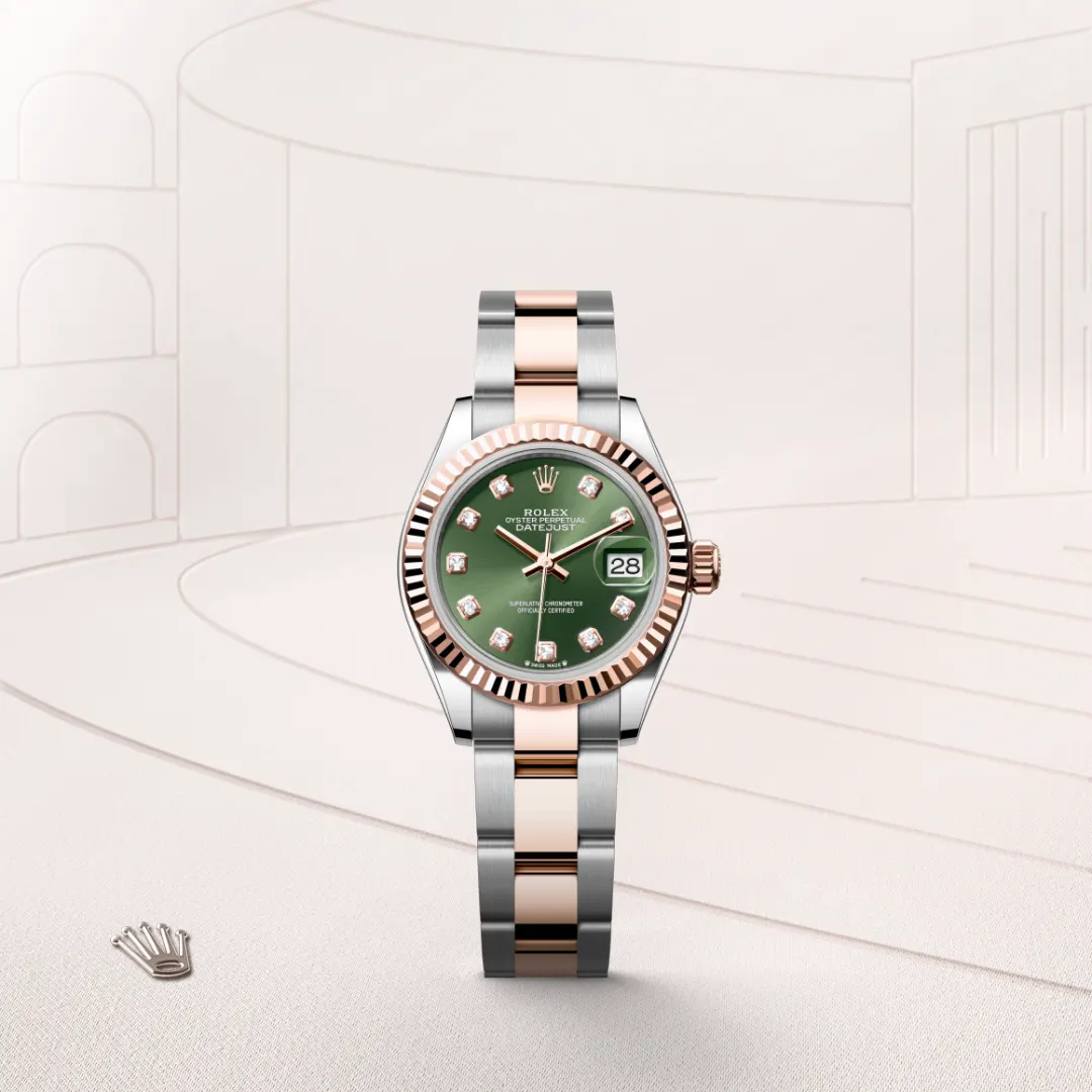 Rolex Lady-Datejust en Rolesor Everose – combinaison d’acier Oystersteel et d’or Everose M279171-0008 chez Lombard Joaillier
